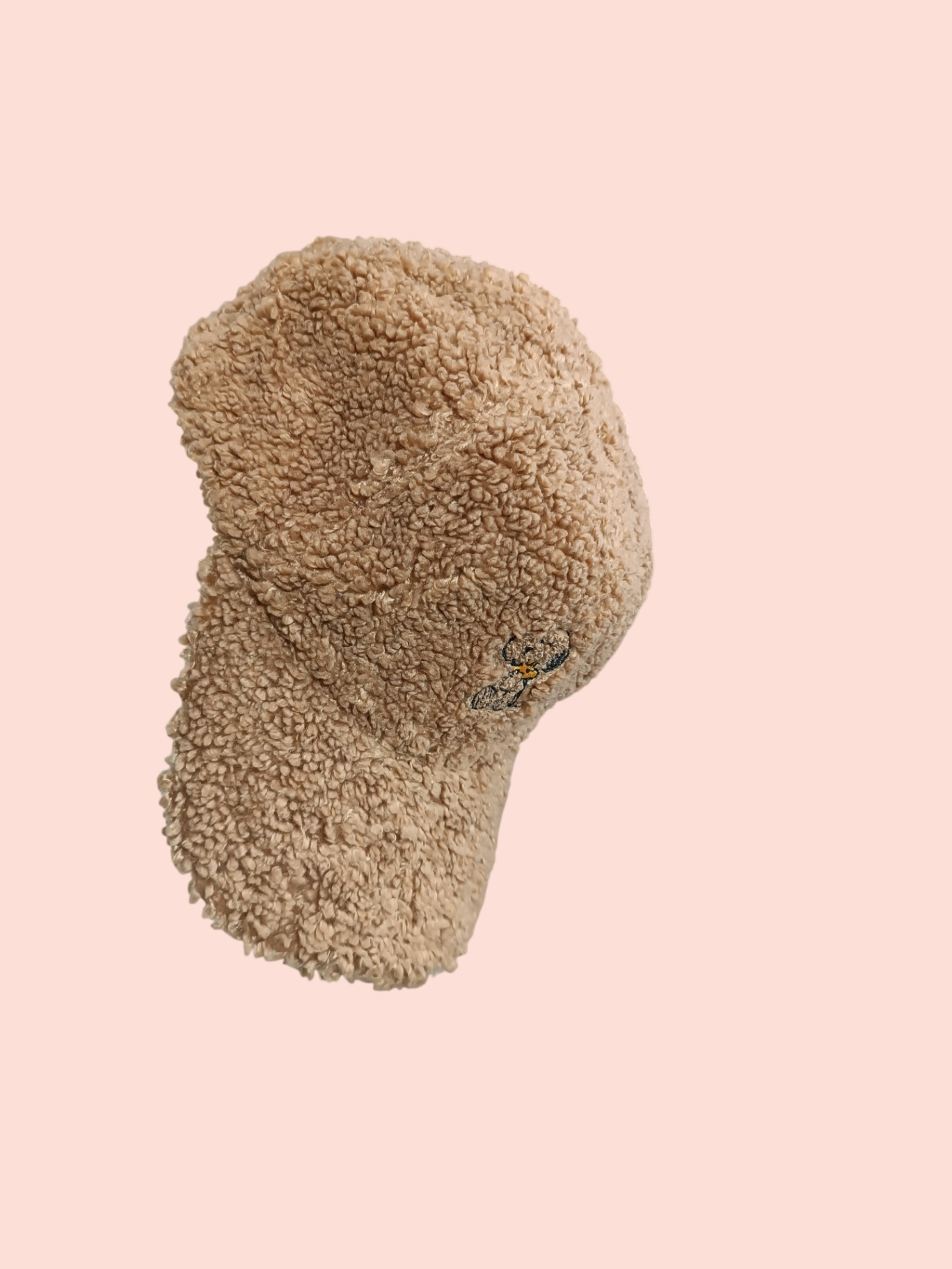 Peanuts Kappe Braun & flauschig mit Snoopy-Bild