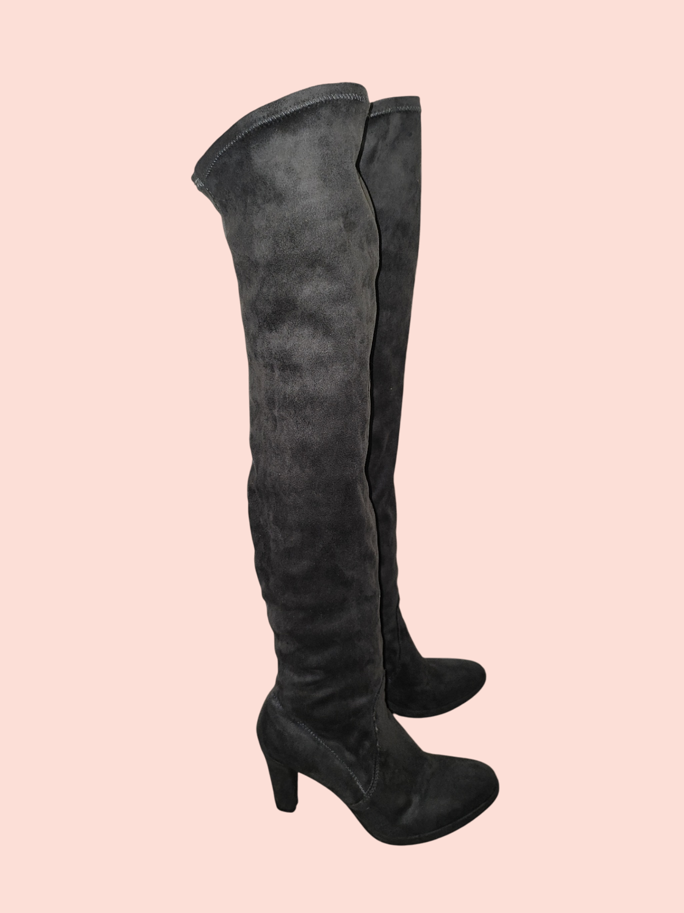 Stiefel Overknee Anthrazit