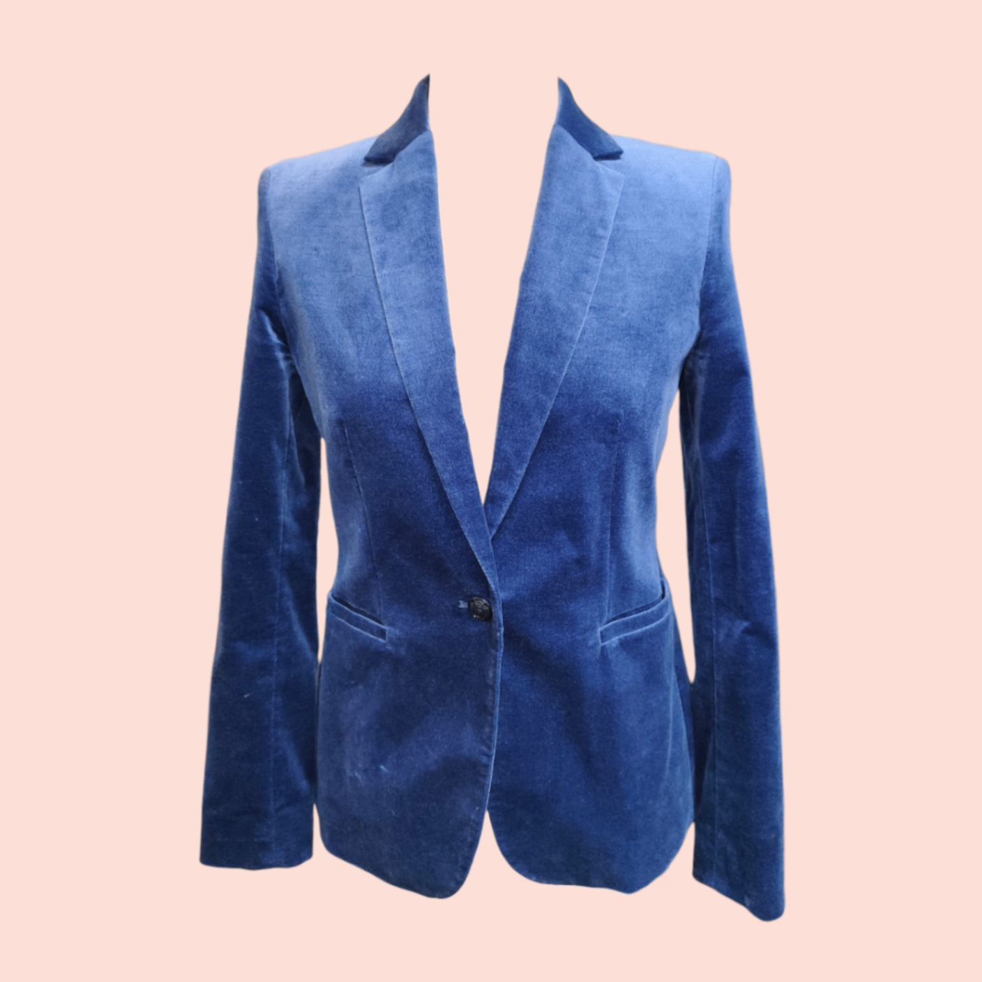 Massimo Dutti Blazer S Blau Samt