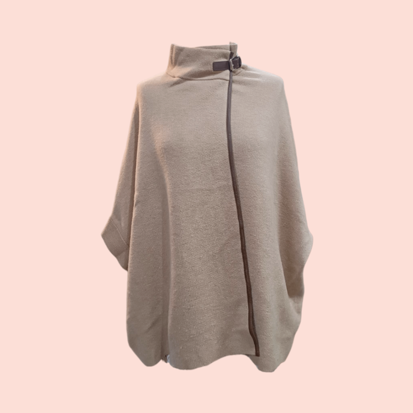 Massimo Dutti Poncho One Size Beige