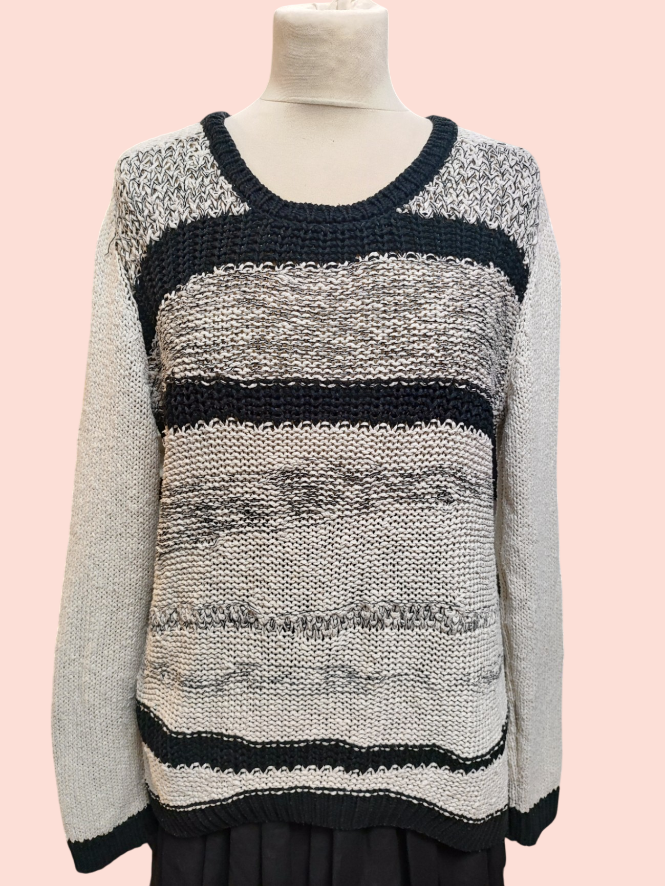 Pullover XL Schwarz, Grau