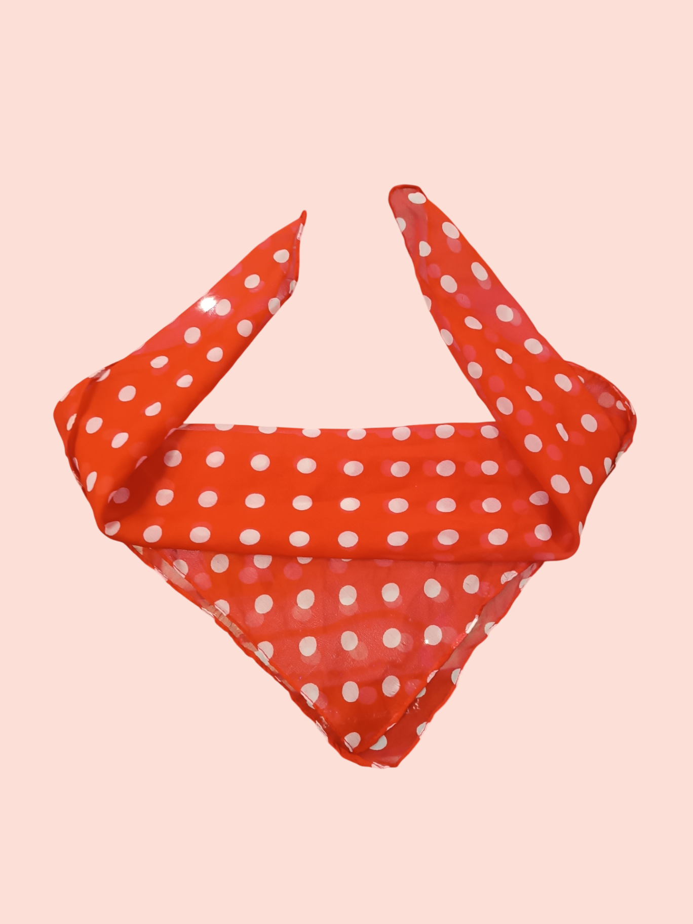 Schal Klein Einfärbig mit weißen Punkten