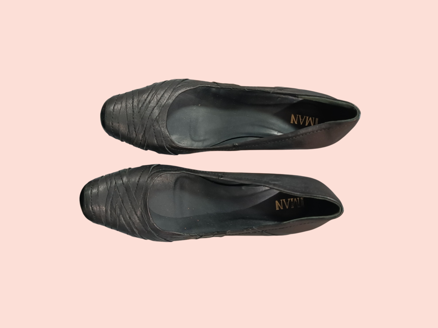 Iman Pumps 41 mit Keilabsatz, Schwarz