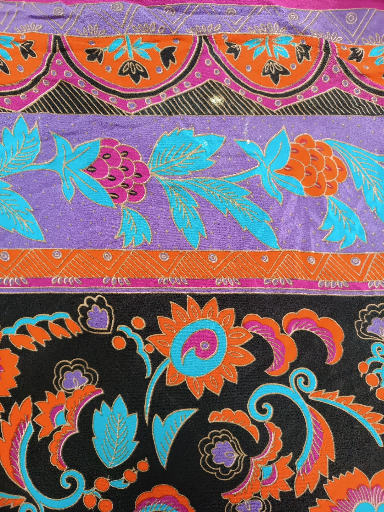 Schal bunt (kältere Farbtöne)