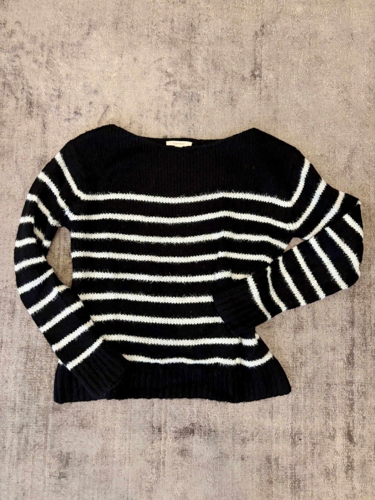 Esprit Pullover S Schwarz/Weiß