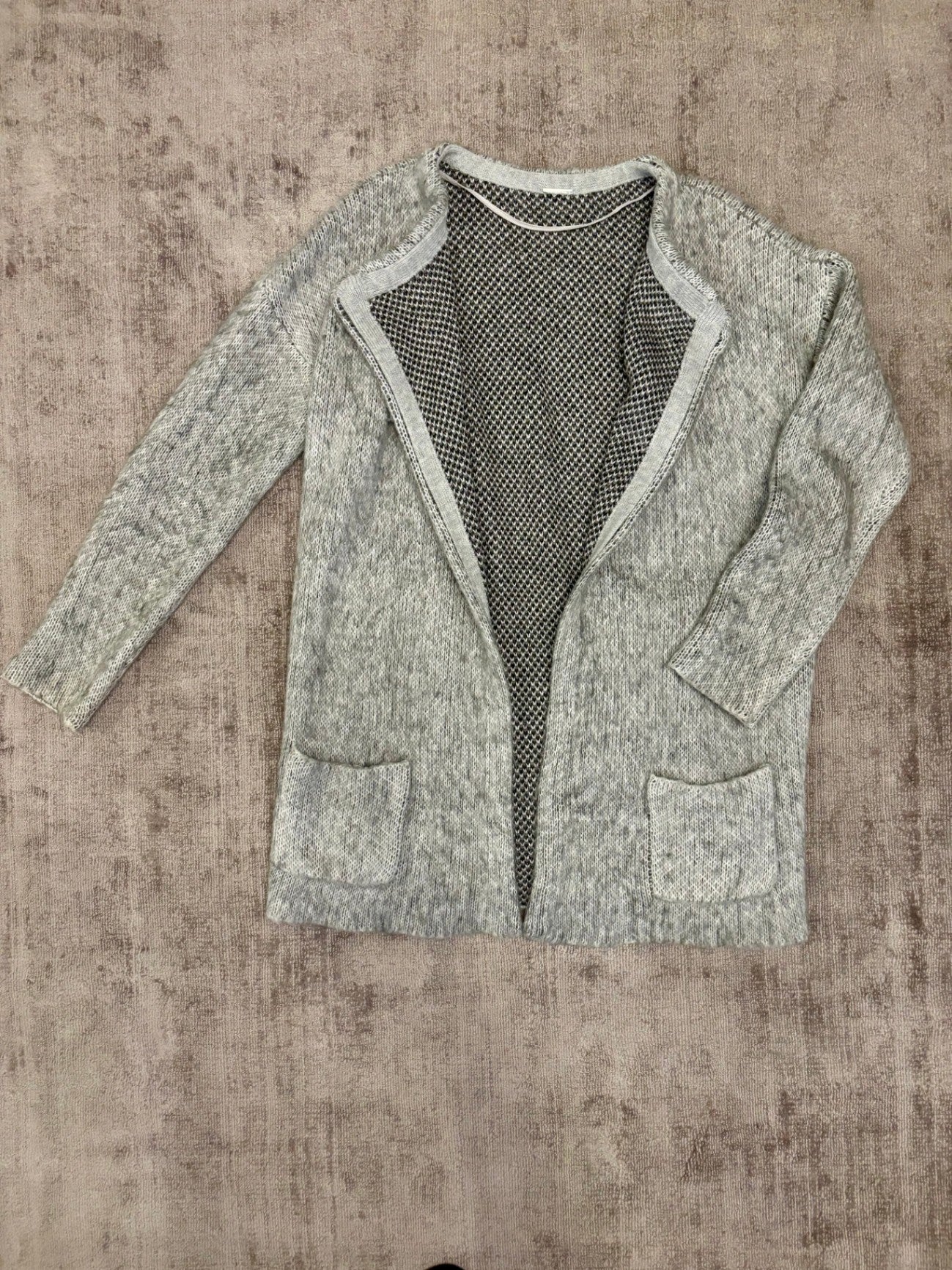 Weiche Strickweste M Grau