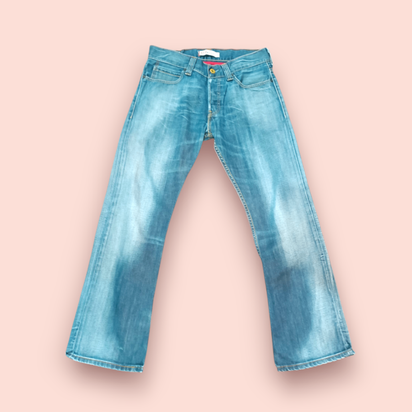 Levi's 512 Bootcut Jeans L/XL Hellblau - Washed Out - Buttonfly