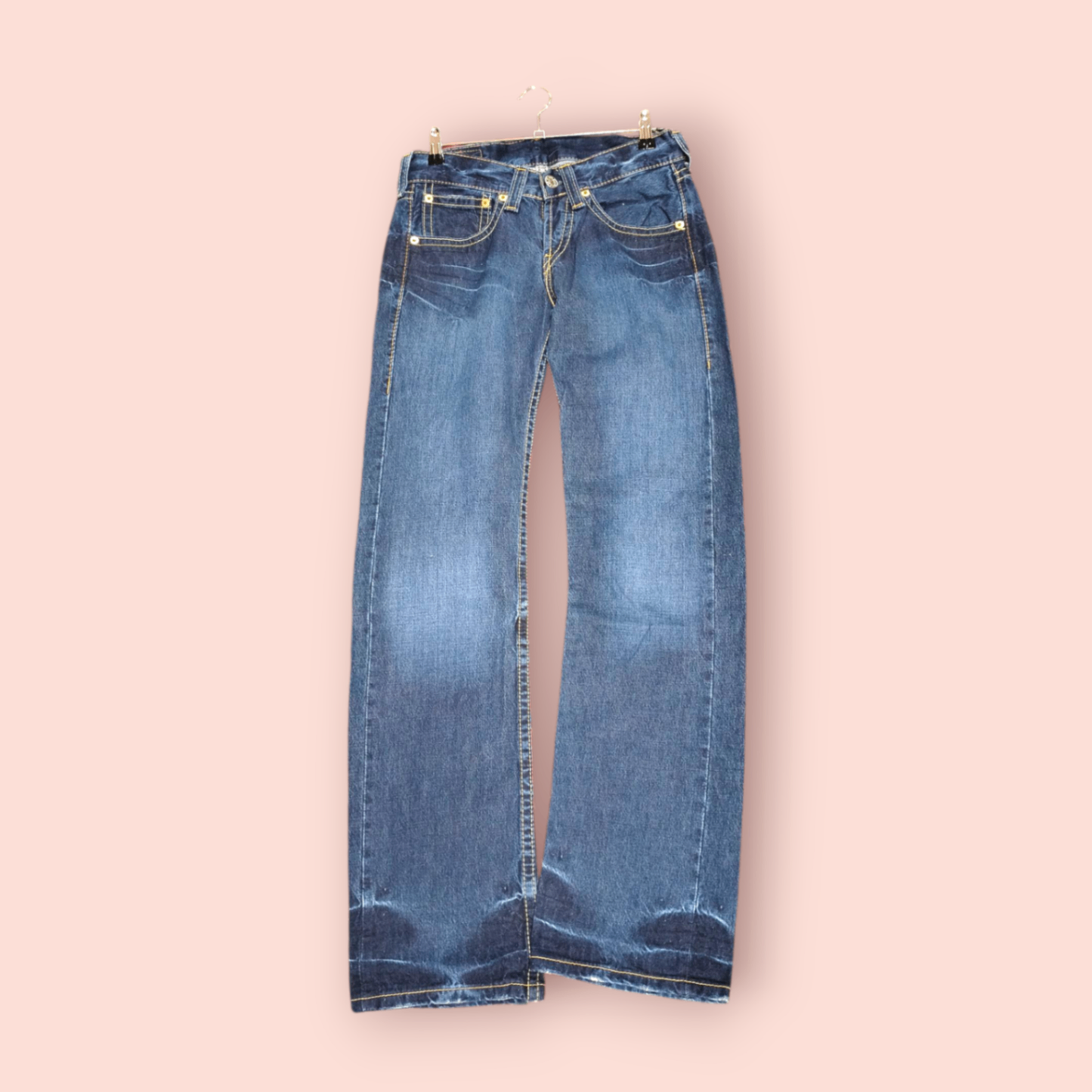 Levi's 901 Jeans M (W28 L34) Blau - leicht Distressed