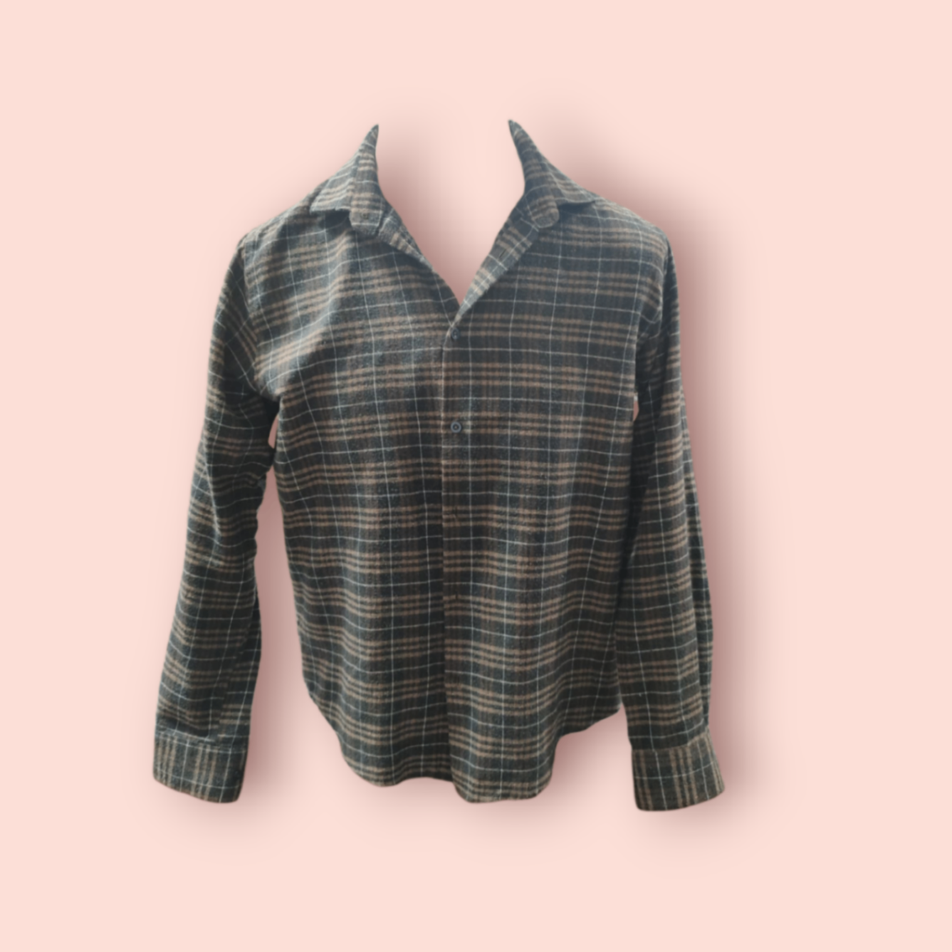 I Navili Hemd L Kariert (braun, schwarz, weiß)