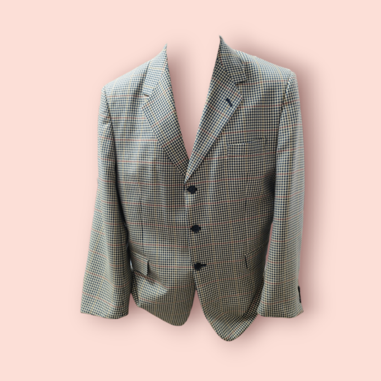 Blazer 52 Mehrfarbig kariert (beige, blau, rot)