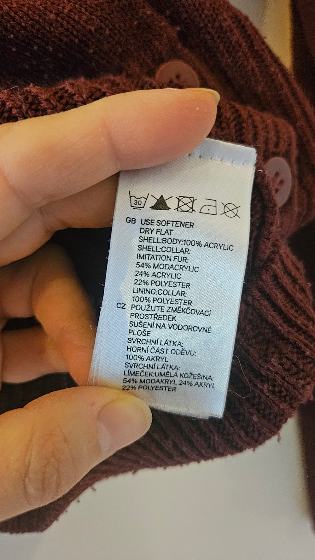 H&M Jacke S Bordeaux