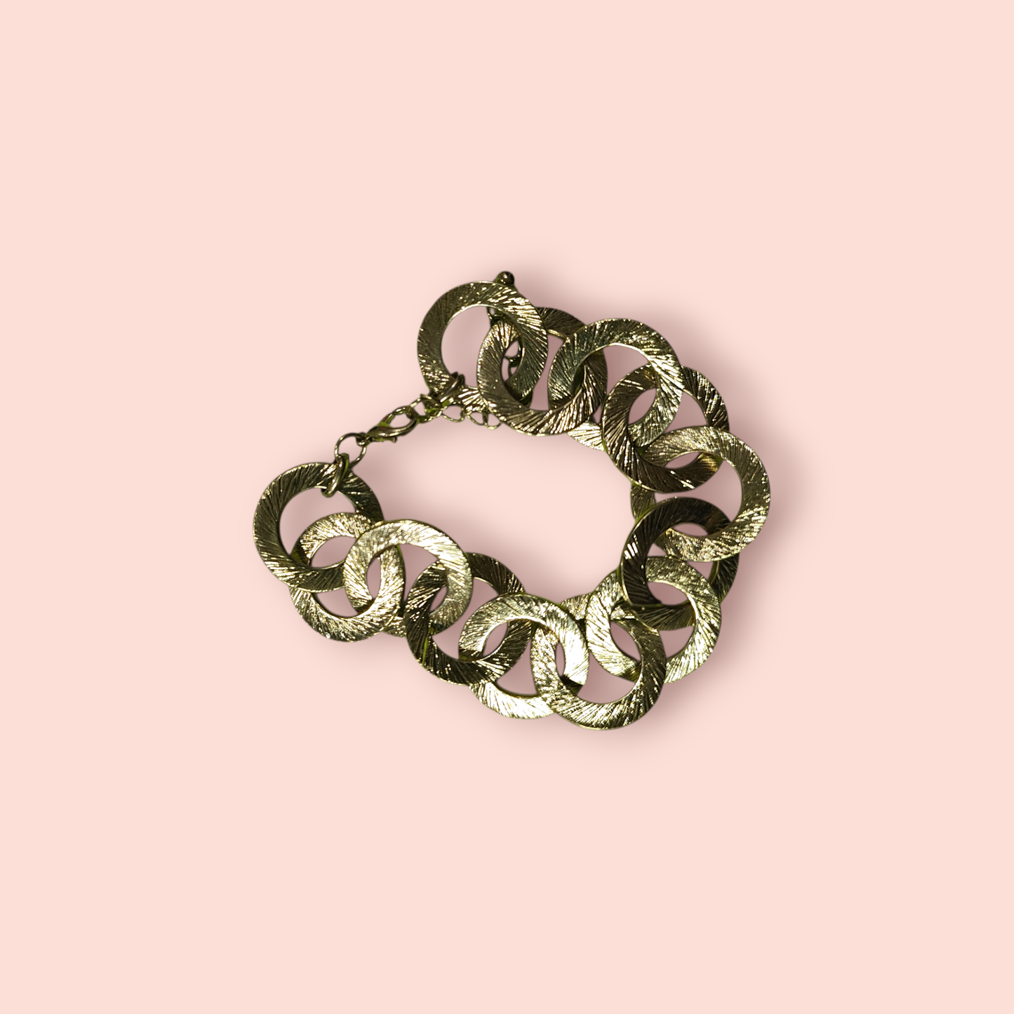 Armband miteinander verkettete Silber-Ringe