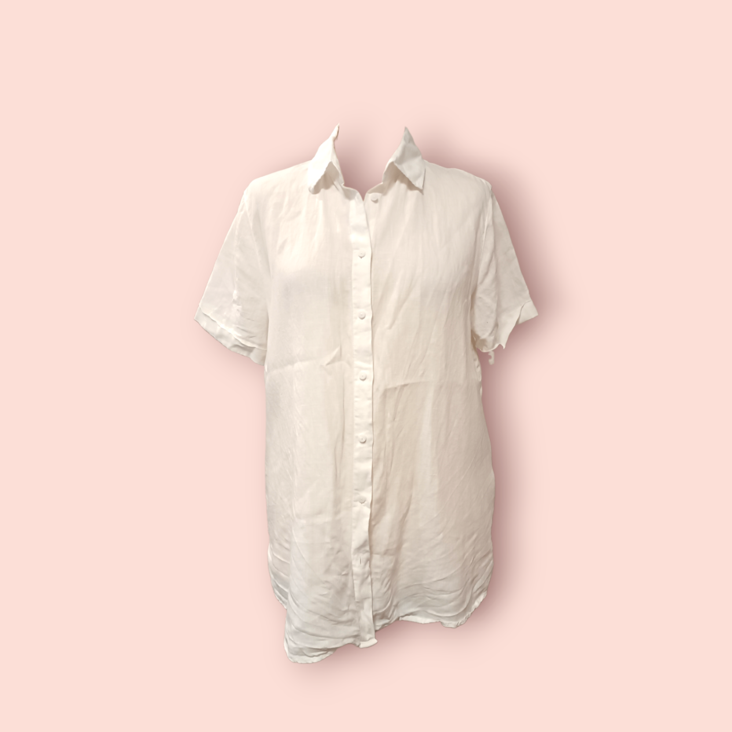 NEU Gerry Weber Leinen-Bluse XL Weiß