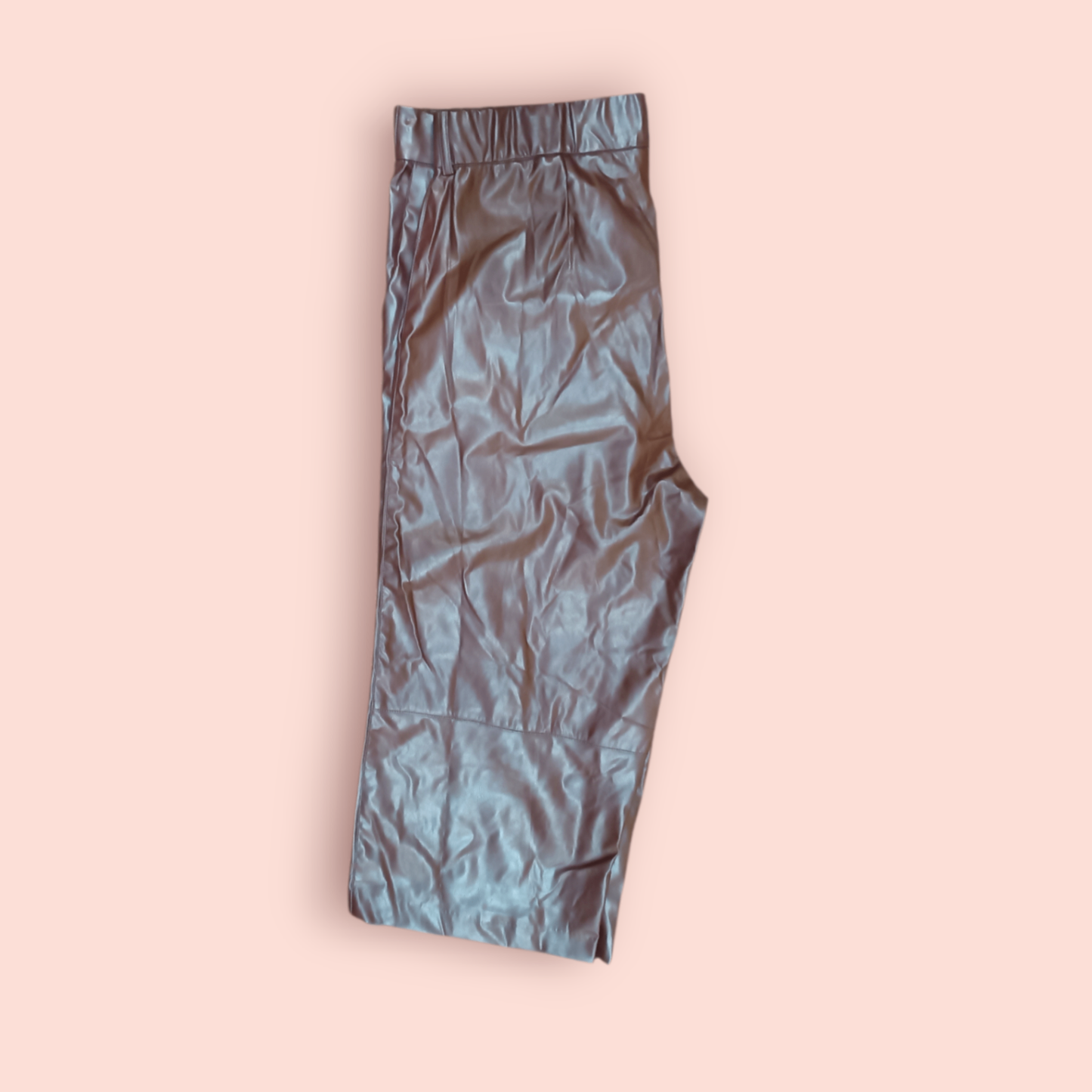 H&M Hose XXL Braun Leder