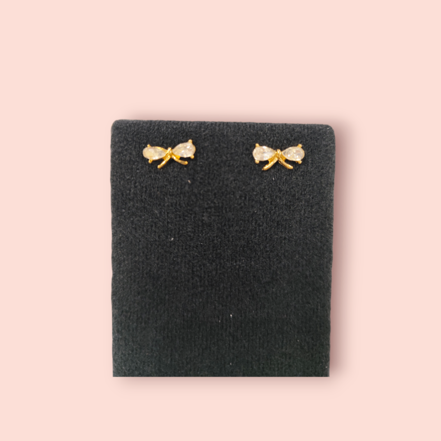 Ohrstecker gold mit Masche