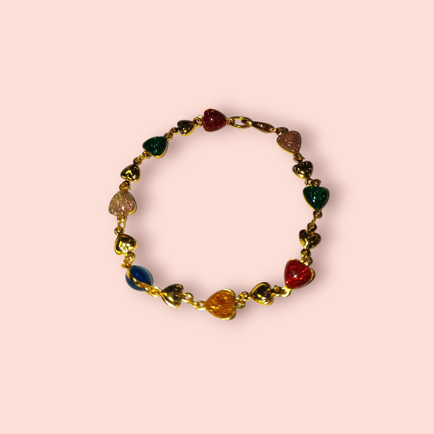 Armband Gold mit bunten Steinen