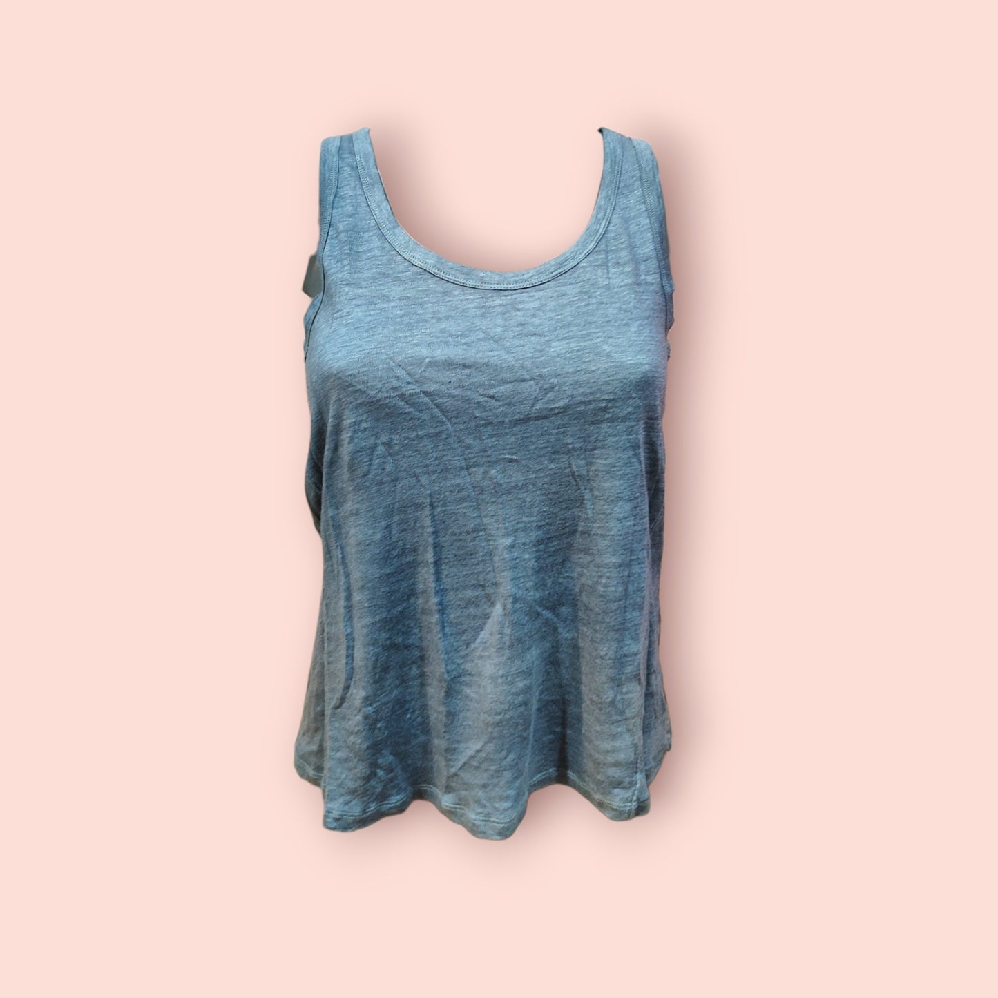 Trägertop M Leinen Blau
