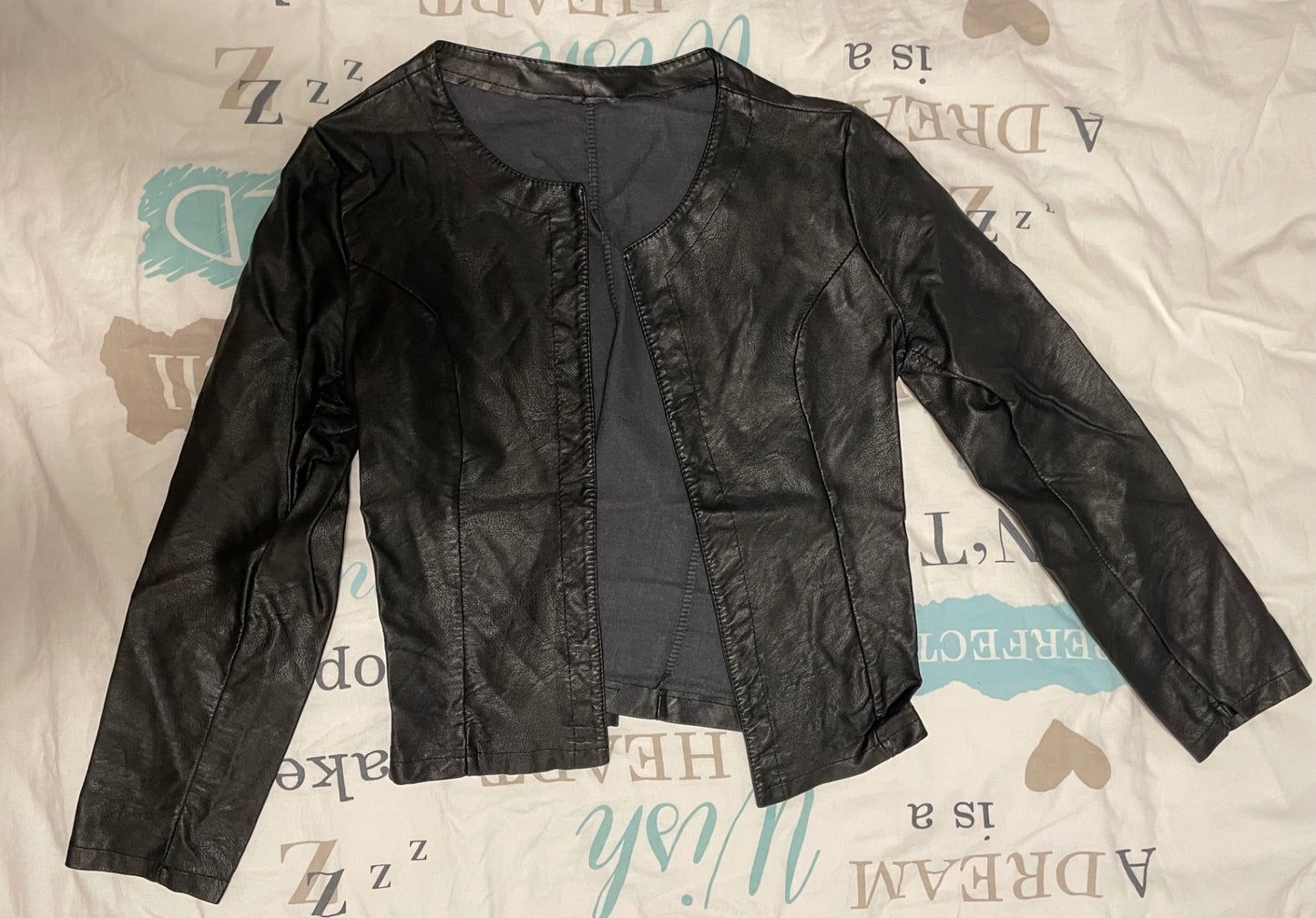 Jacke in Lederoptik S