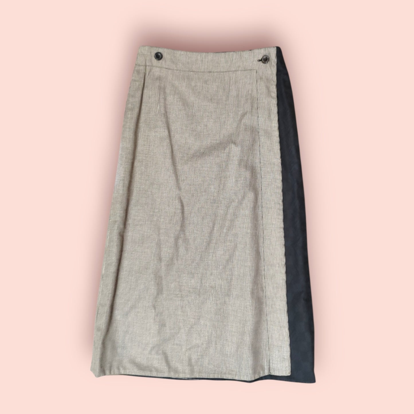 Wendbarer Rock M Beige und Schwarz
