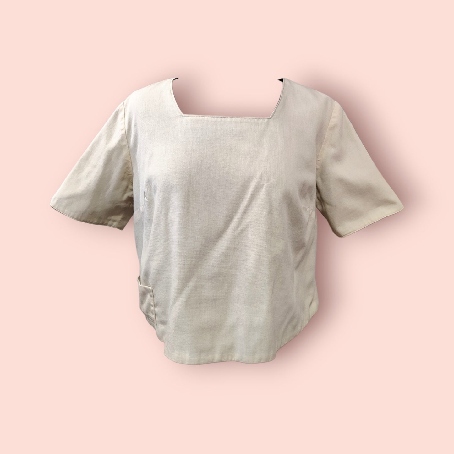 Wendbare Bluse M Beige-Schwarz