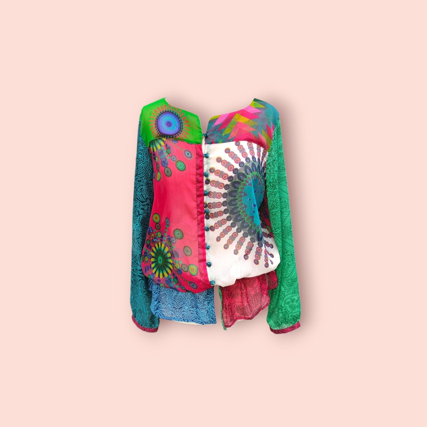 Desigual Bluse L Bunt gemustert