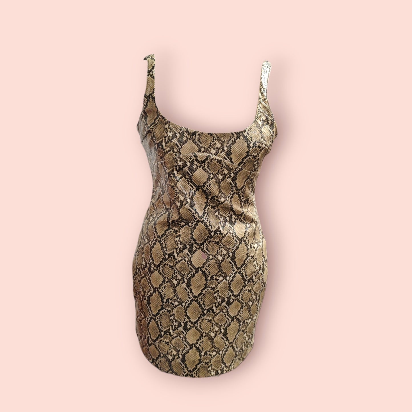 H&M Kleid M Beige und Schwarz