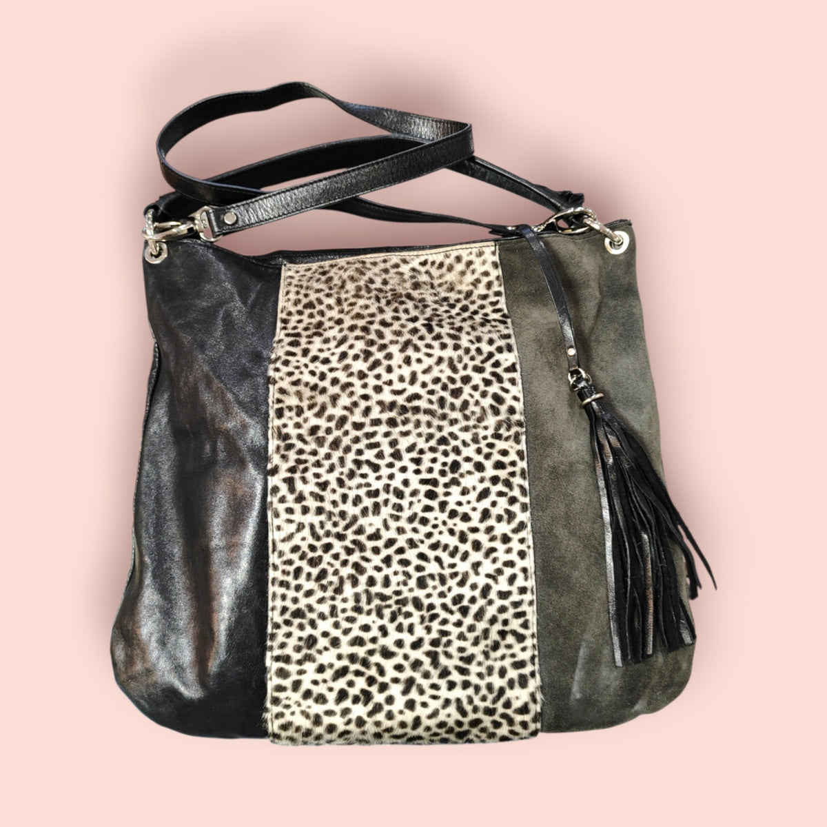 Roberta Gandalfi Umhängetasche Mehrfarbig (schwarz, beige, grau)