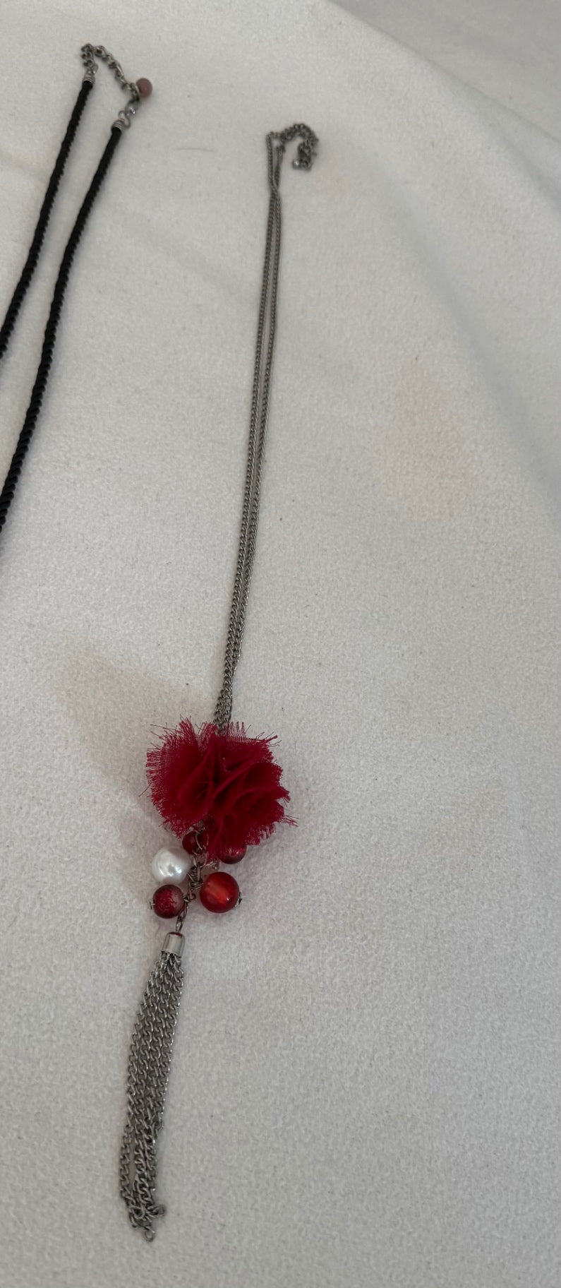 Kette One Size Silber, Rot