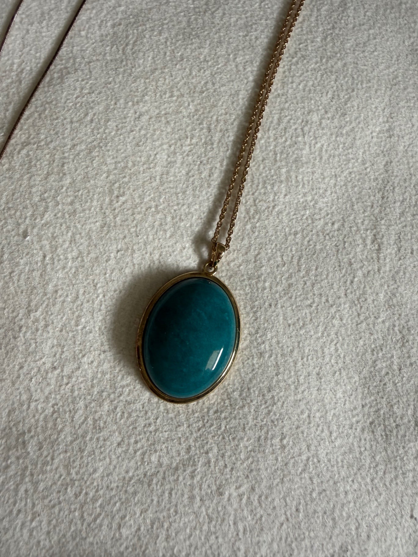 Halskette mit Stein Gold, Blau