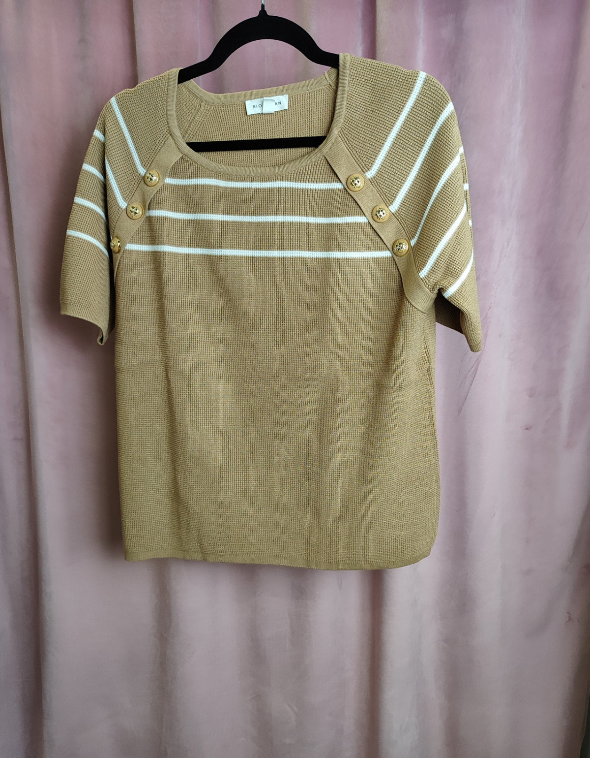 RIO & RIAN Pullover XL Beige mit weiss