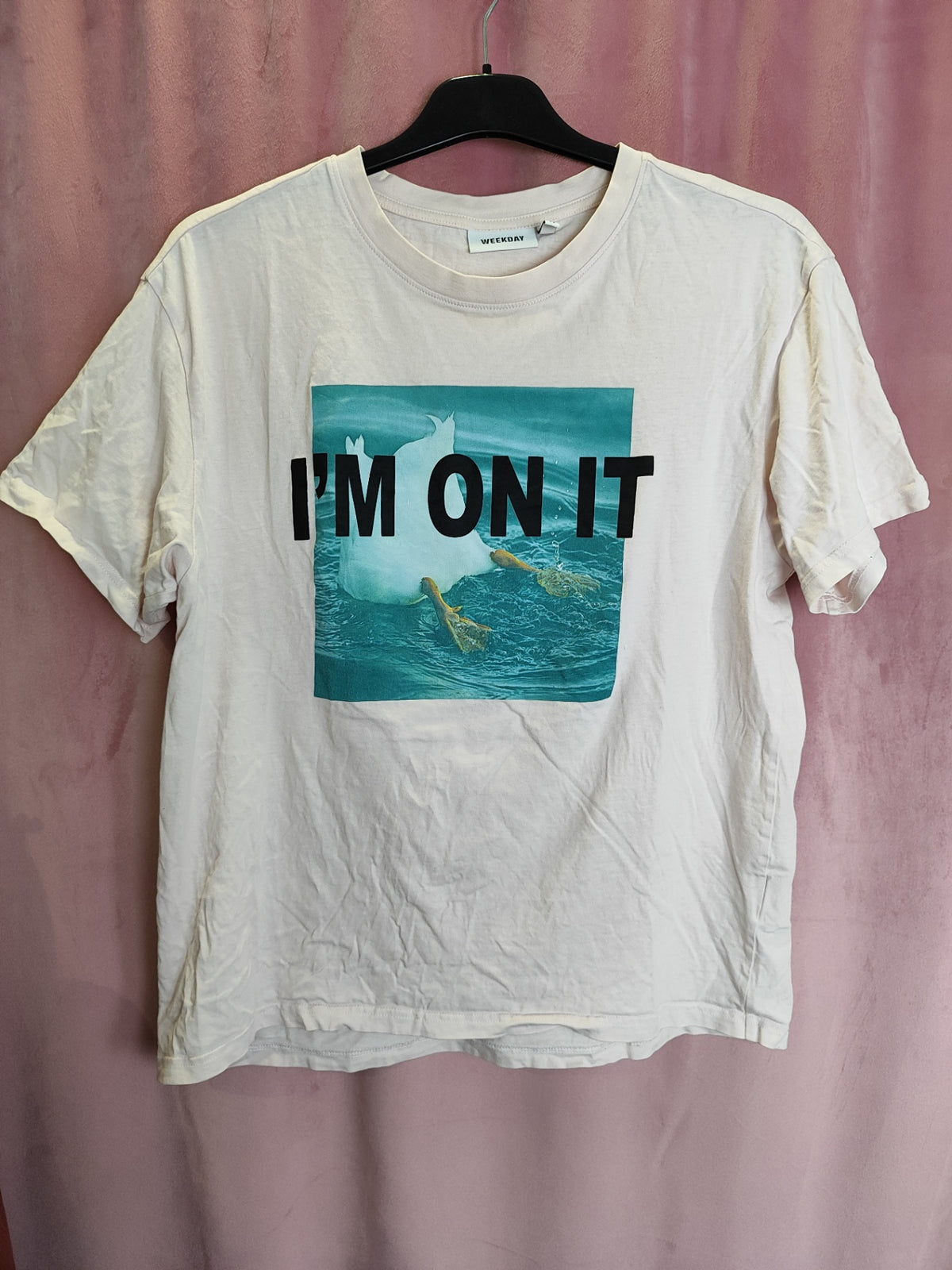 WEEKDAY T-Shirt XS Creme mit Print