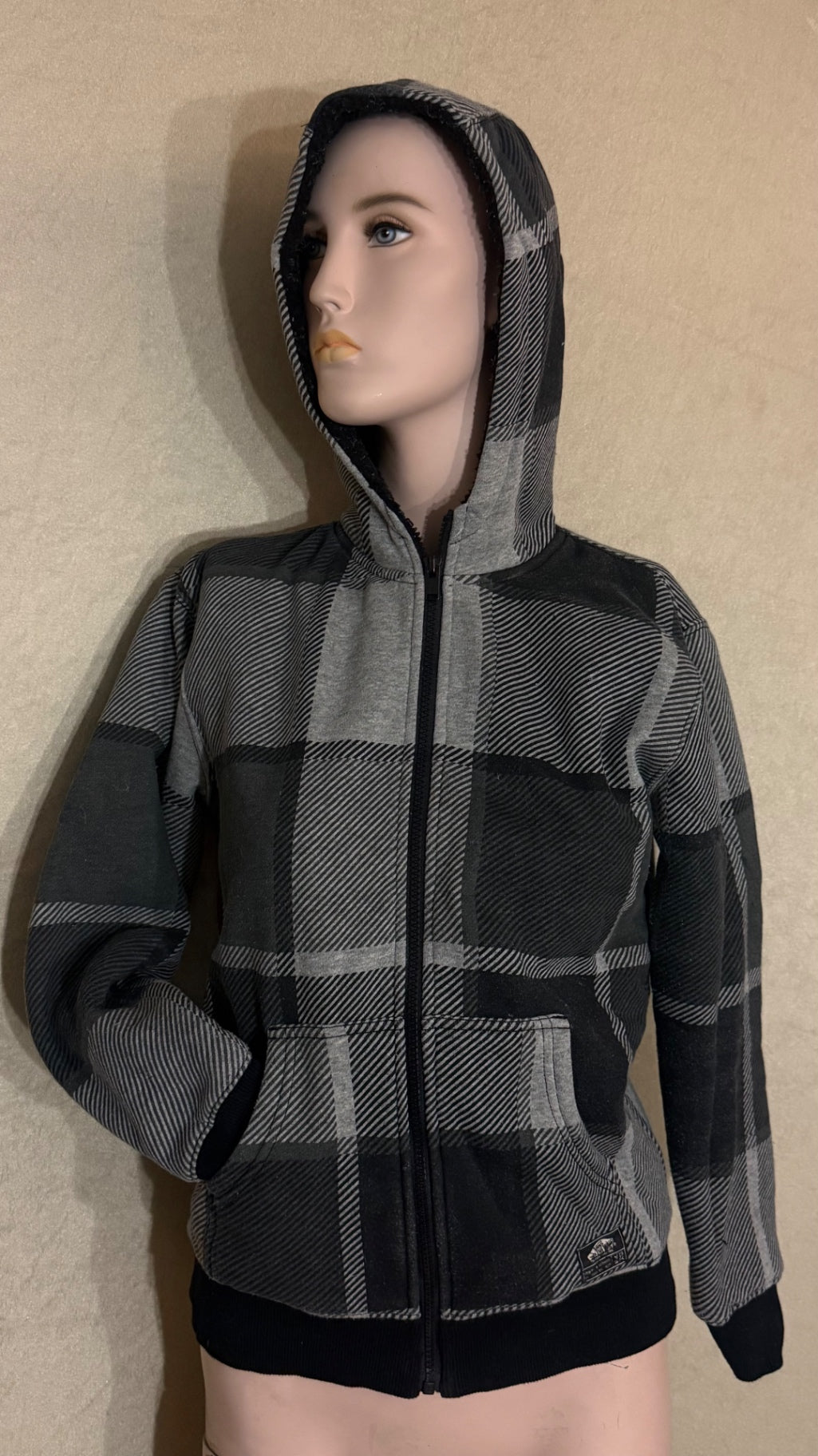 Vans Kapuzensweatshirt S Grau und Schwarz