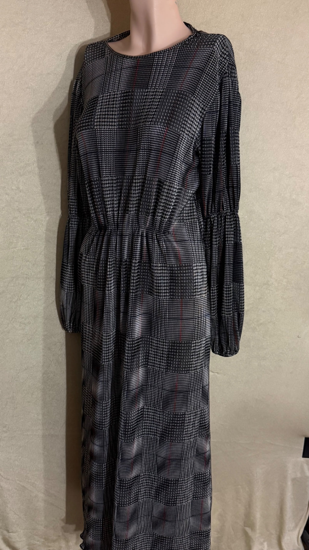Zara Kleid S Schwarz, Weiß, Rot