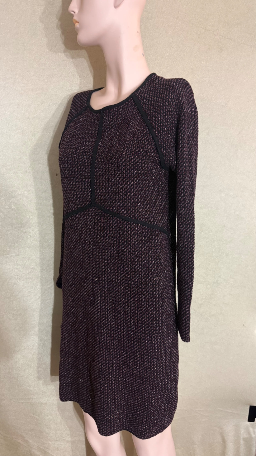 Zara Kleid M Dunkelrot und Schwarz