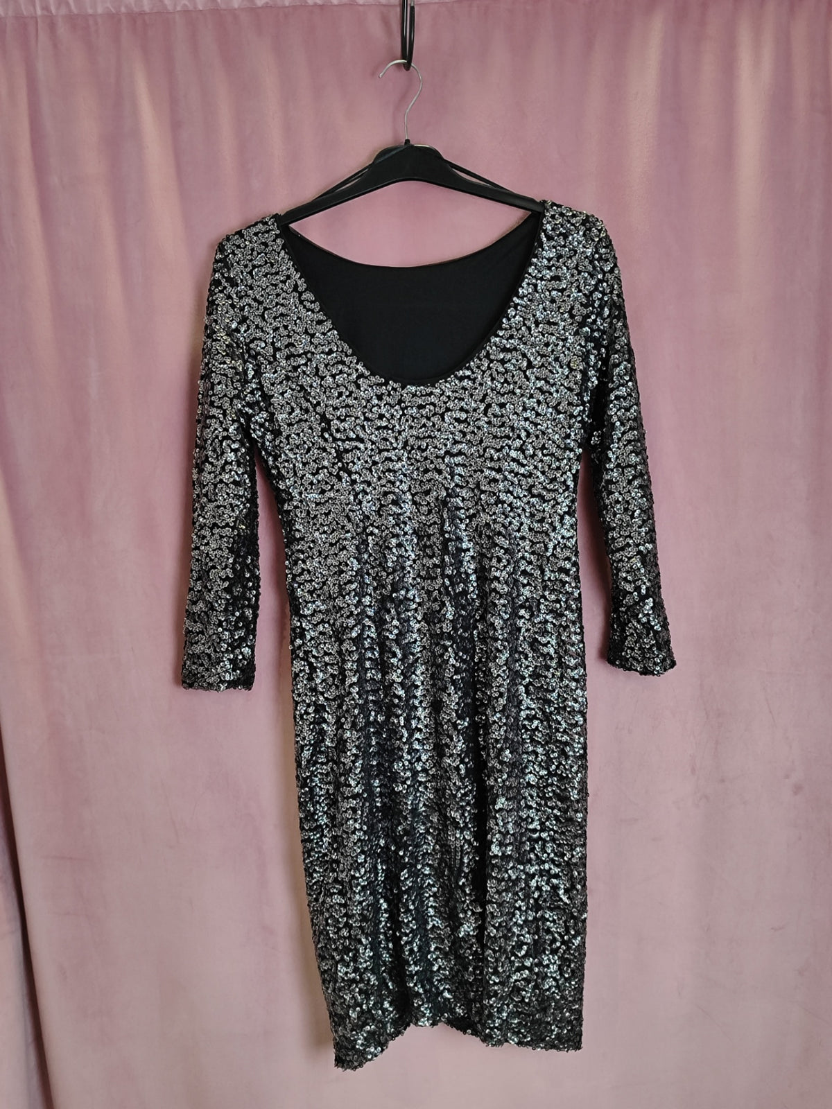 Orsay Kleid L Schwarz und Silber