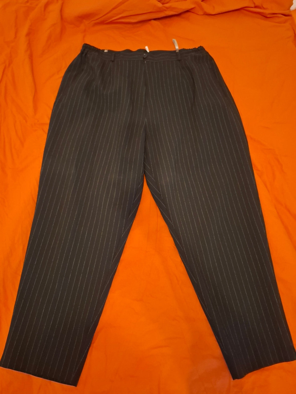 Vintage Hose XL Schwarz mit weißen Streifen