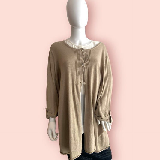 Ulla Popken Cardigan XL Beige