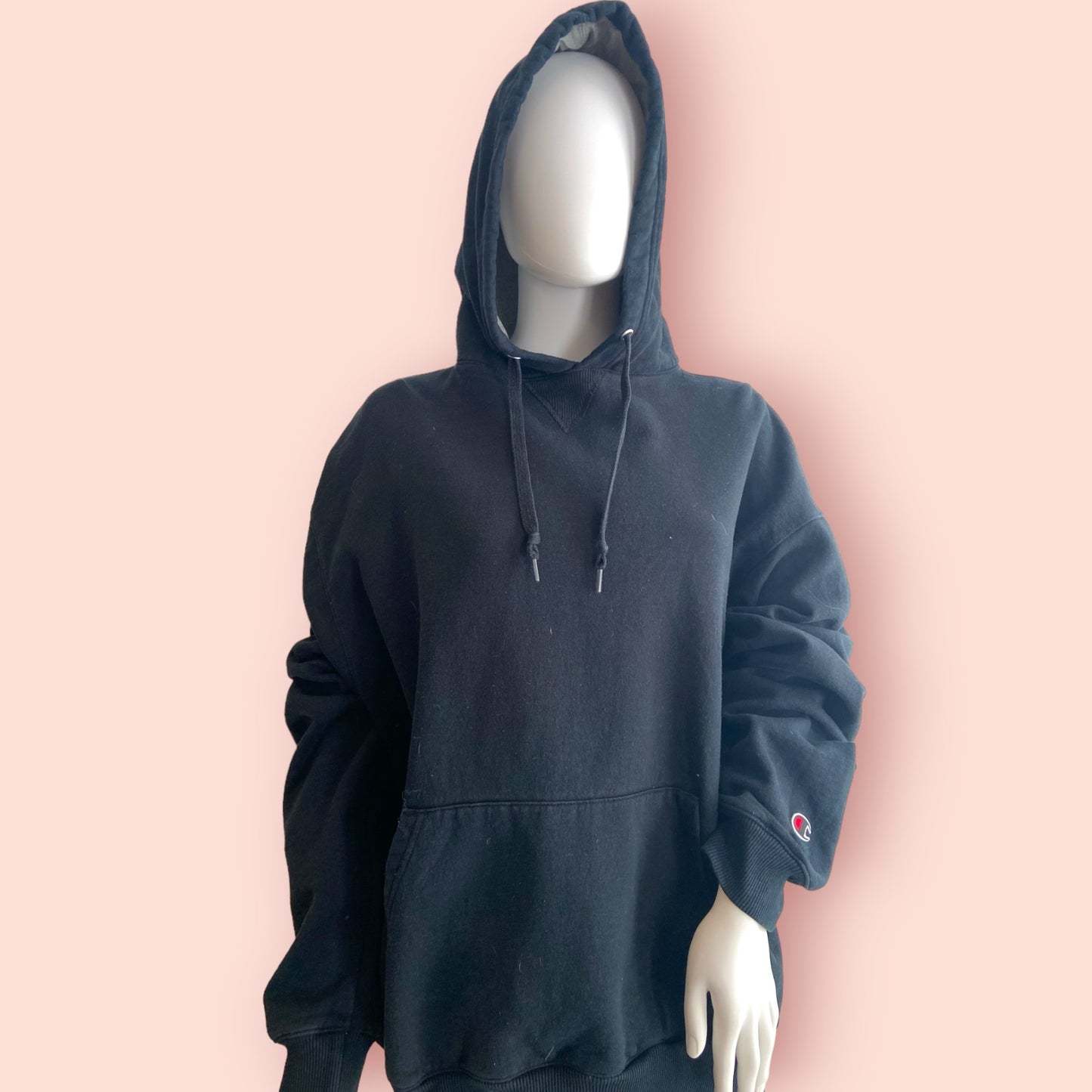 Vintage Champion Hoodie XL Schwarz