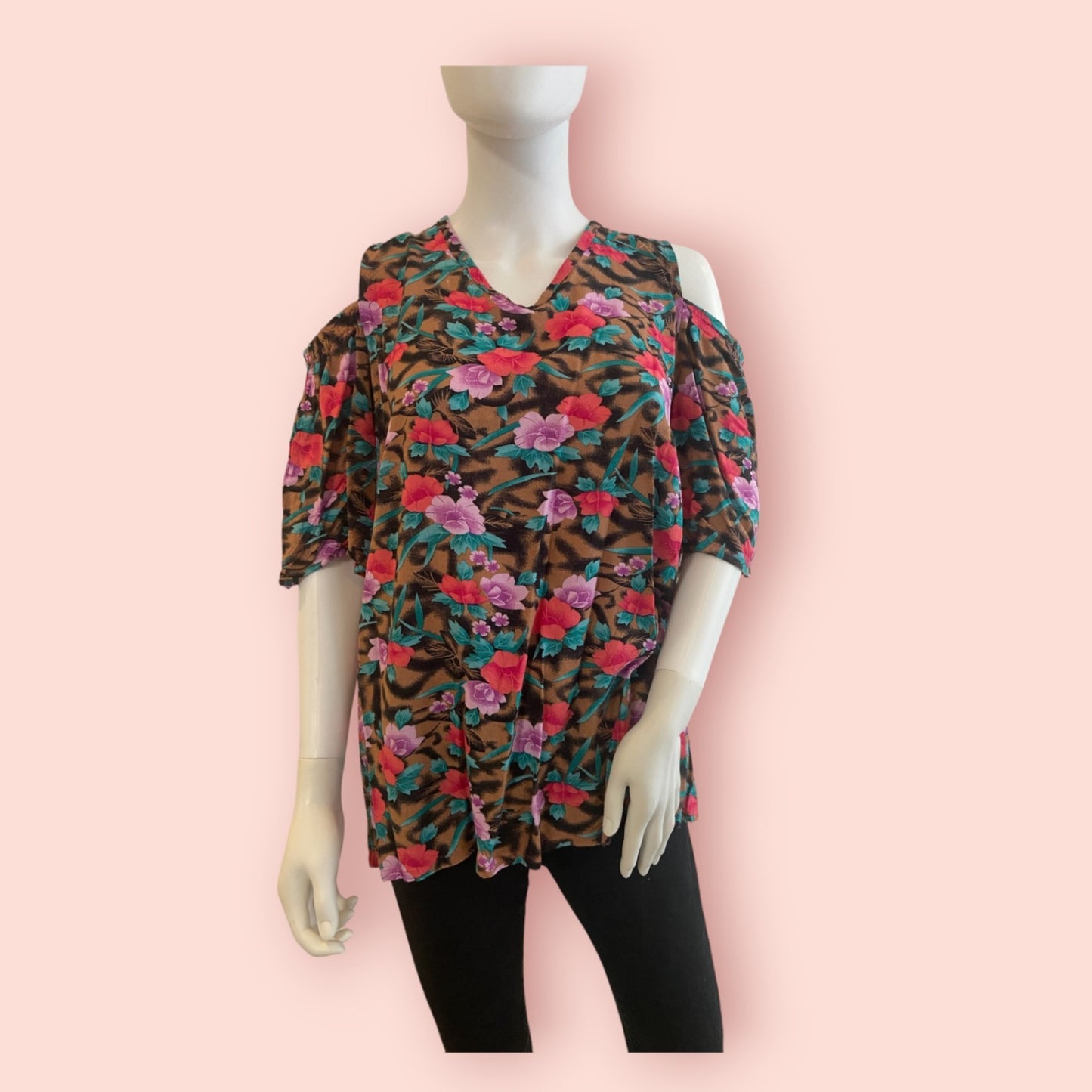 Bluse M Mehrfarbig (mit Blumen)