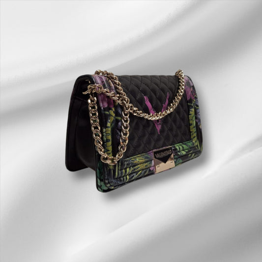 Valentino Umhängetasche Schwarz mit bunten Details