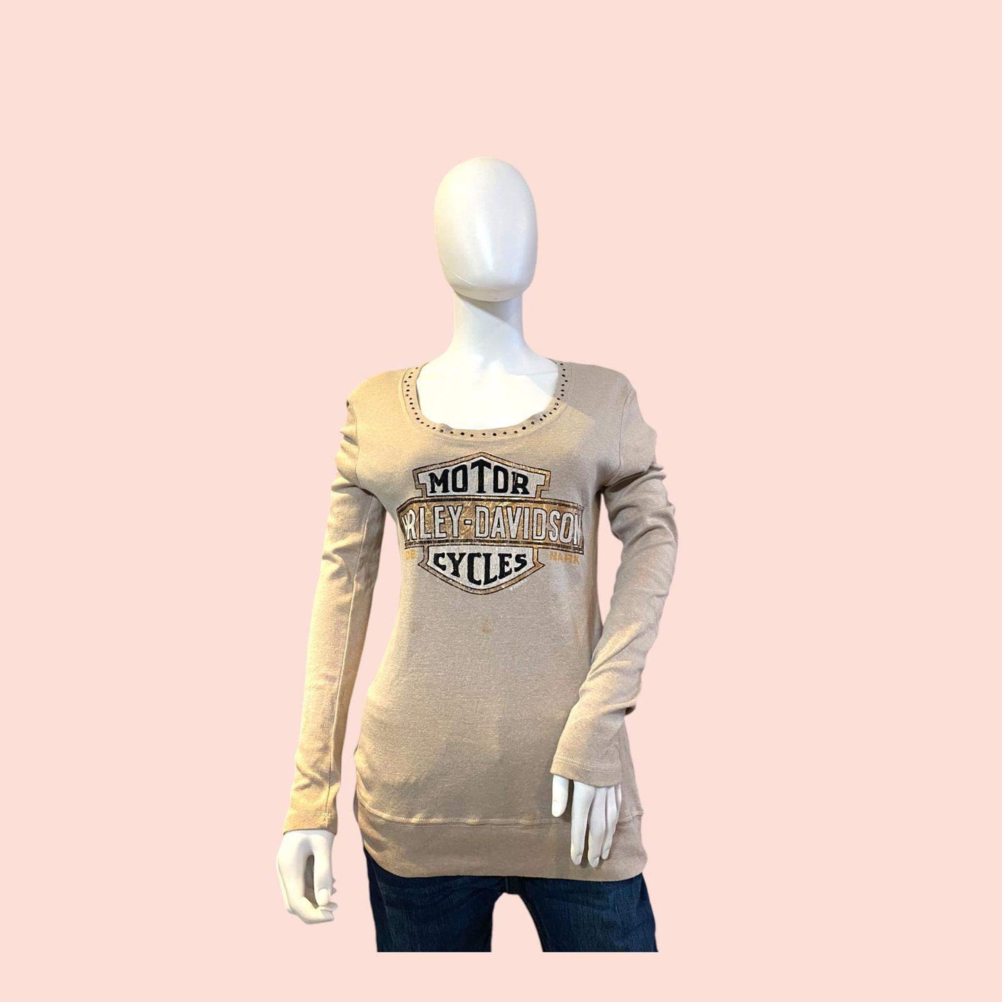 Harley-Davidson Langarmshirt L Beige