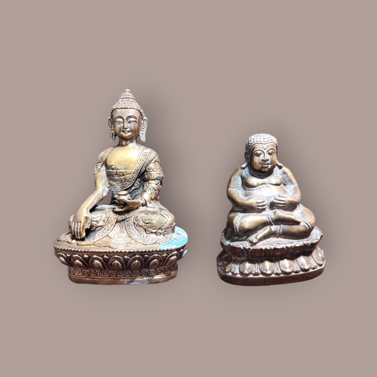 Buddha Dekorationsfigur Metall