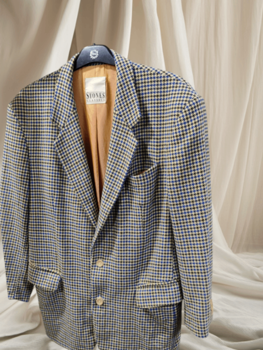 Stones Sakko XXL Blau und Beige