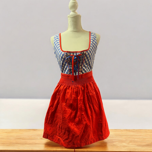 MarJo Dirndl 38 Blau und Rot