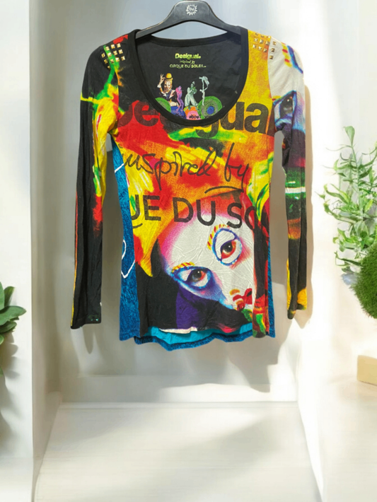 Desigual Langarmshirt S Bunt