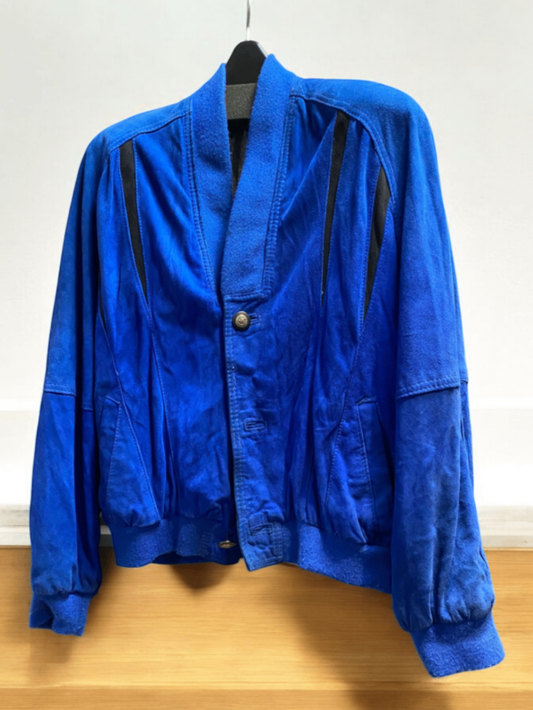 Jacke Wildleder Blau