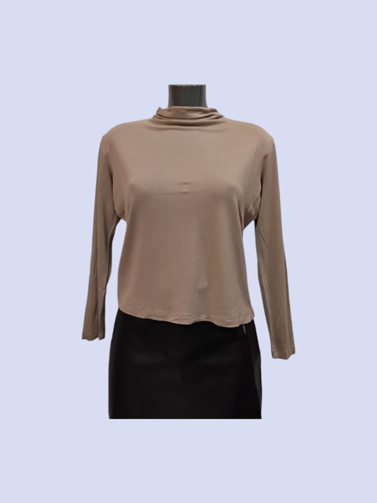 Langarmshirt S Beige