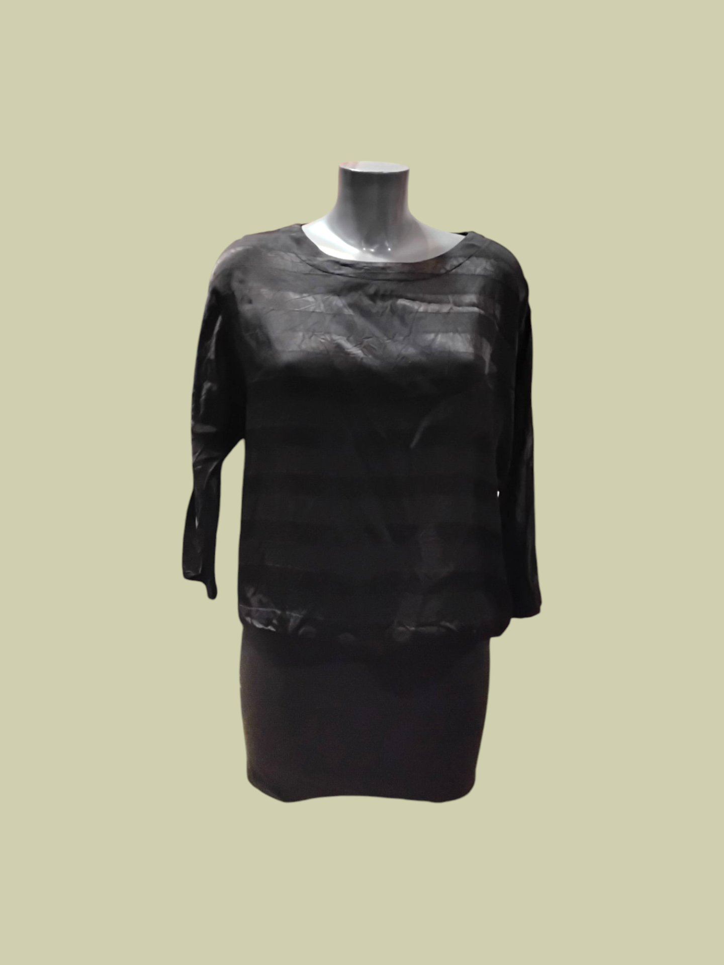 Rick cardona Bluse M Schwarz gestreift