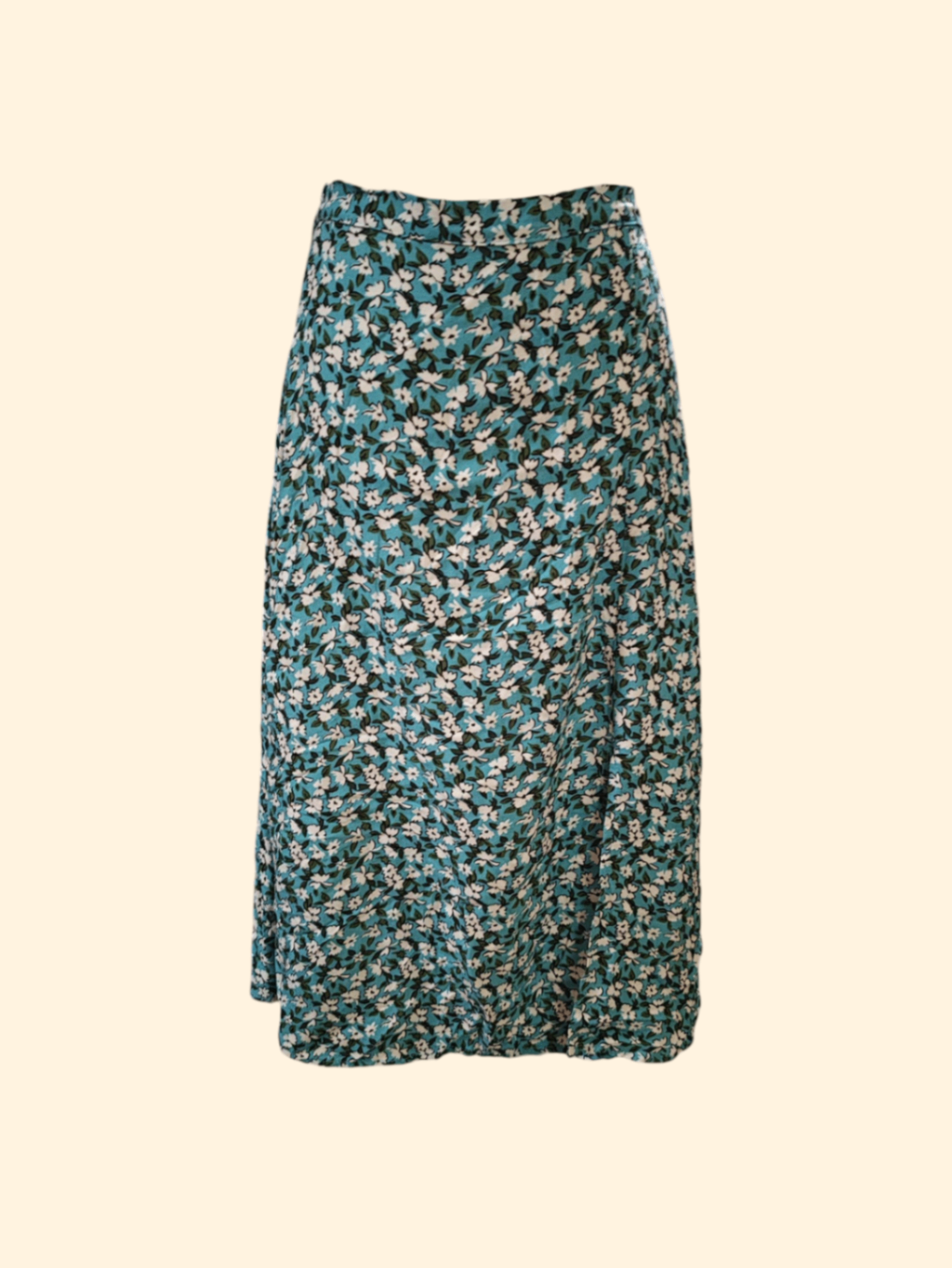 Trendyol Midi Rock M Türkis mit Blumenmuster