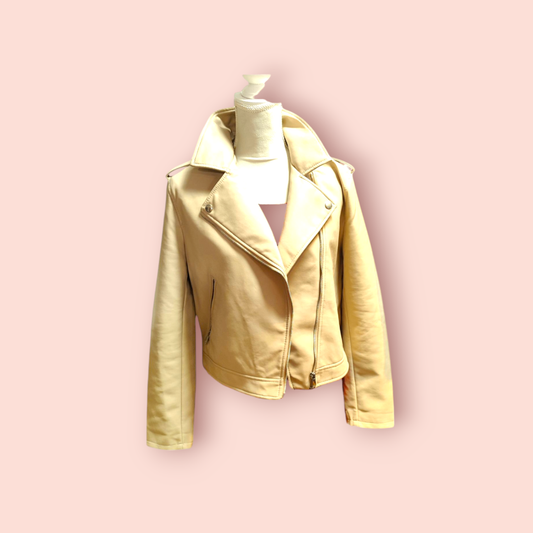 Primark Kunstlederjacke M Beige